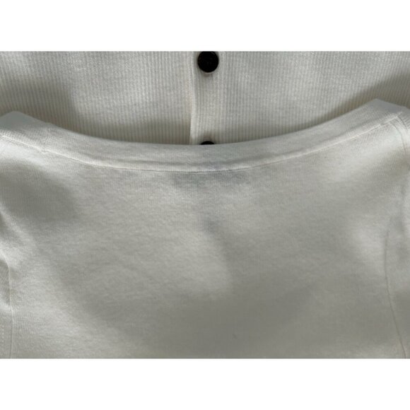 Madewell $98 The Signature Knit Scoopneck Cardigan Winter White Size M NT609 - Picture 8 of 12